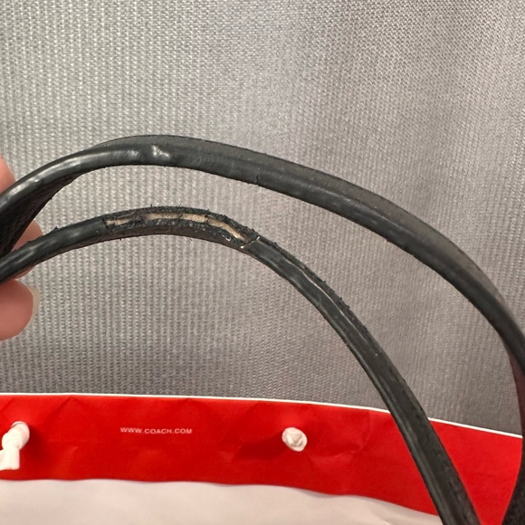 COACH WOMEN’S SIGNATURE STREET ZIP TOTE BLACK/ BROWN - Picture 15 of 15